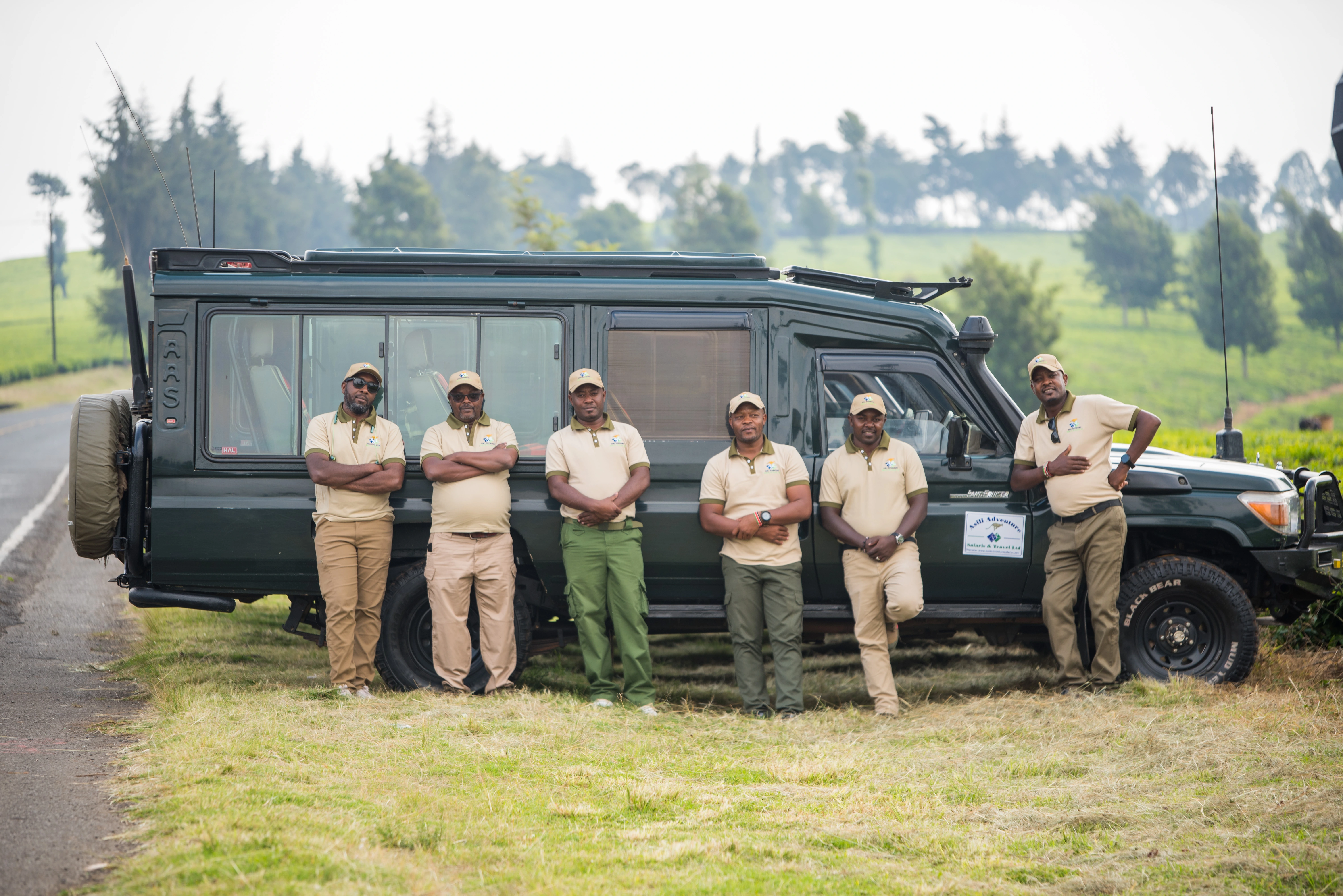 Asili Adventure safari vehicles travelling through Africa